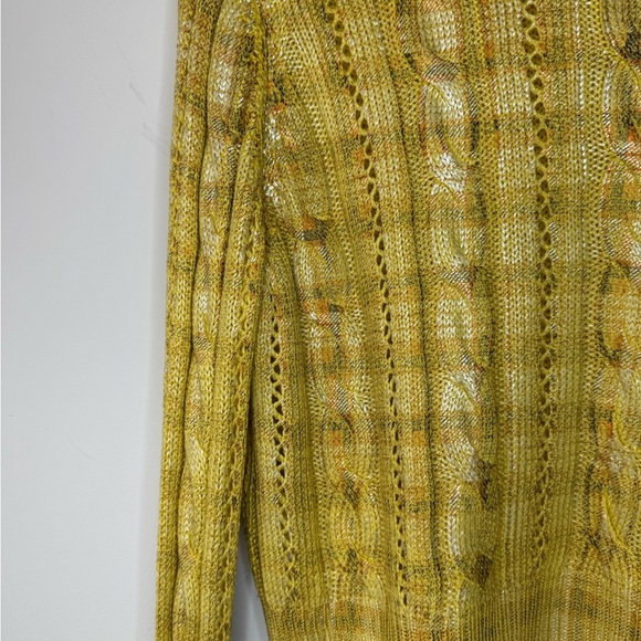 Zara Yellow Crew Neck Sweater with Textured Knit - Picture 14 of 17
